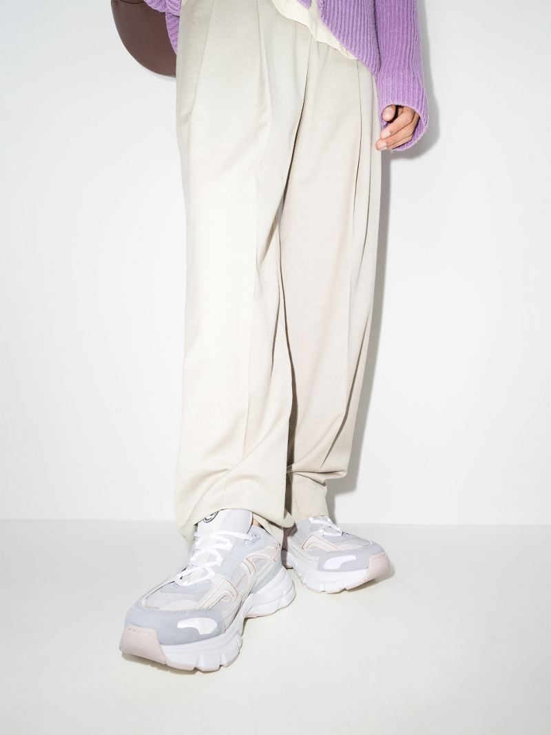 Grey and White Marathon R-trail Sneakers