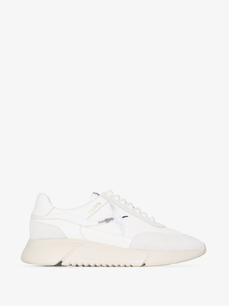 White Genesis Stripe Bee Bird Low Top Sneakers