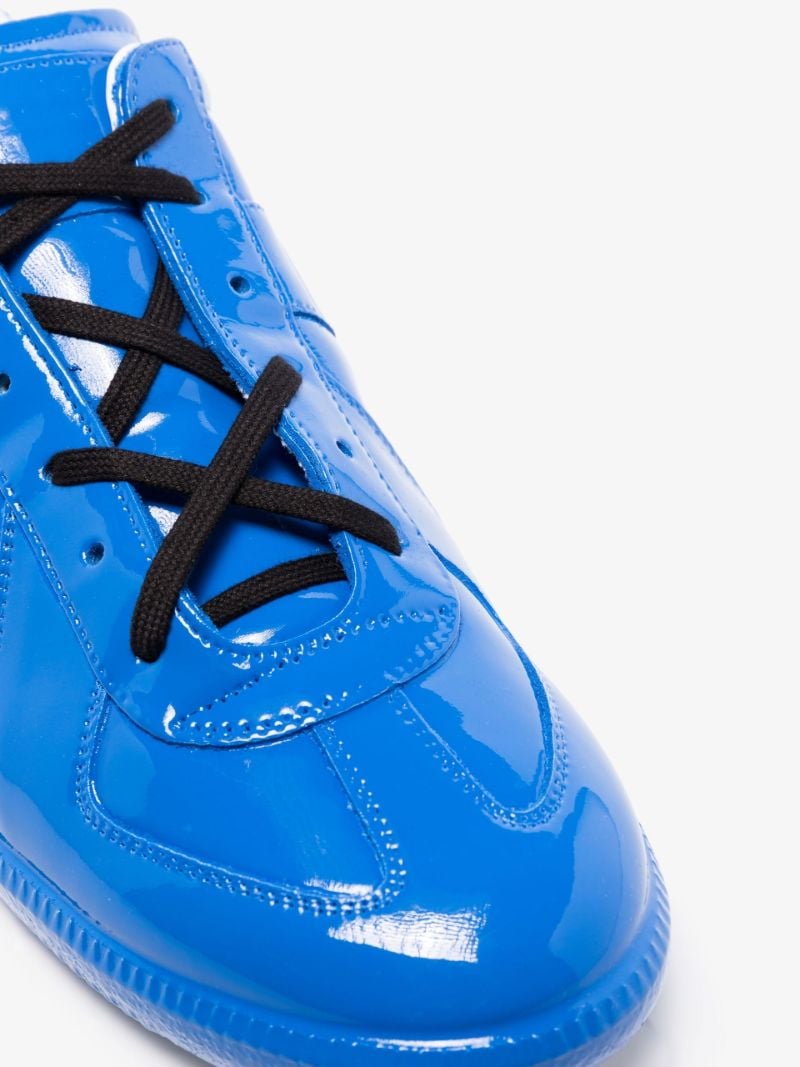 Blue Replica Low Top Patent Leather Sneakers