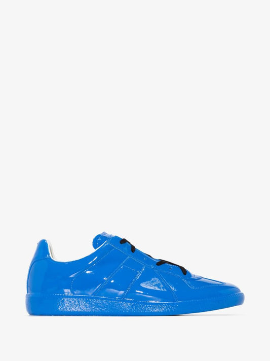 Blue Replica Low Top Patent Leather Sneakers