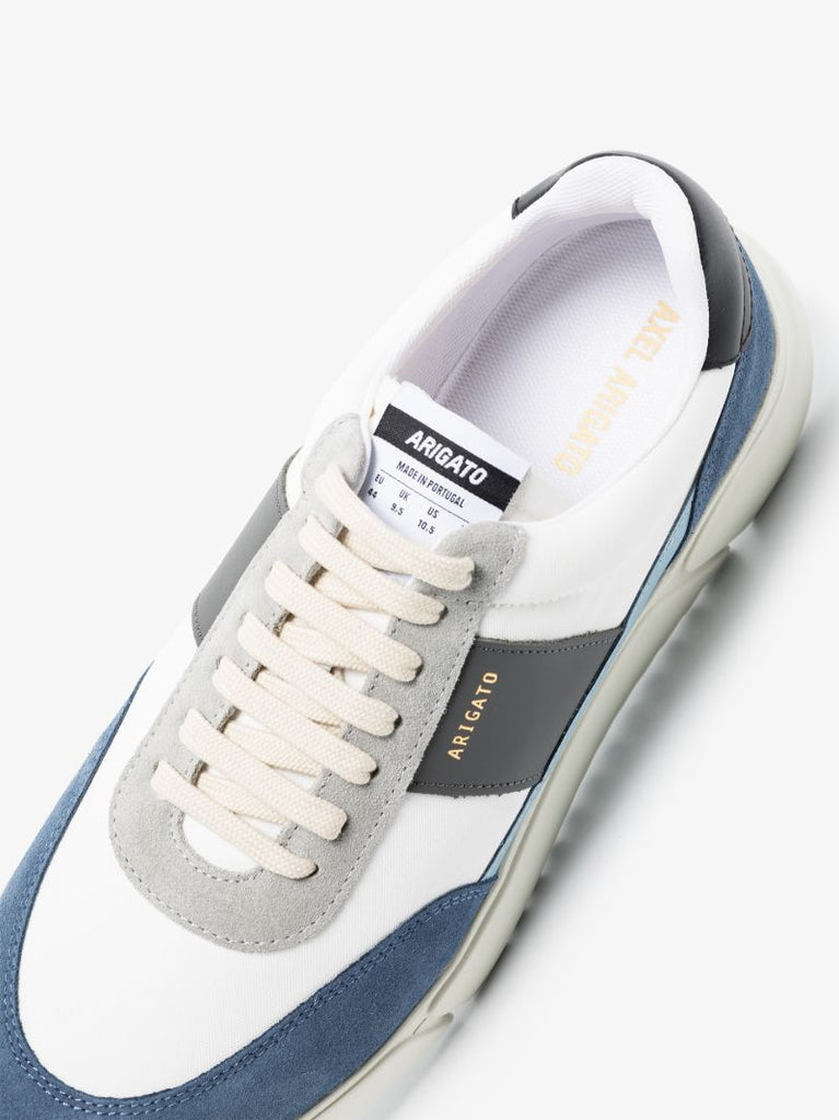 White Genesis Vintage Runner Low Top Leather Sneakers