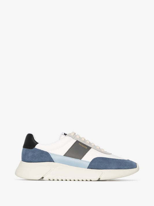 White Genesis Vintage Runner Low Top Leather Sneakers