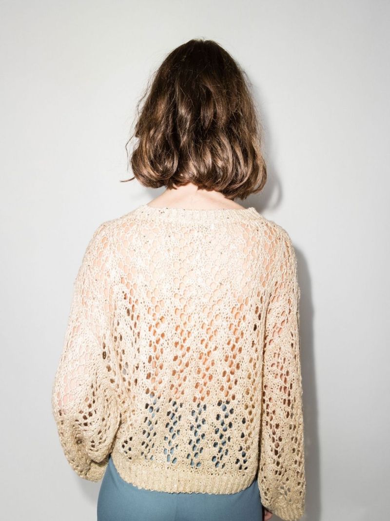 Oversized Crochet Knitted Sweater