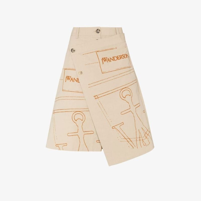 Logo Print Wrap Skirt