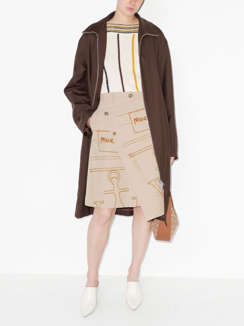 Logo Print Wrap Skirt