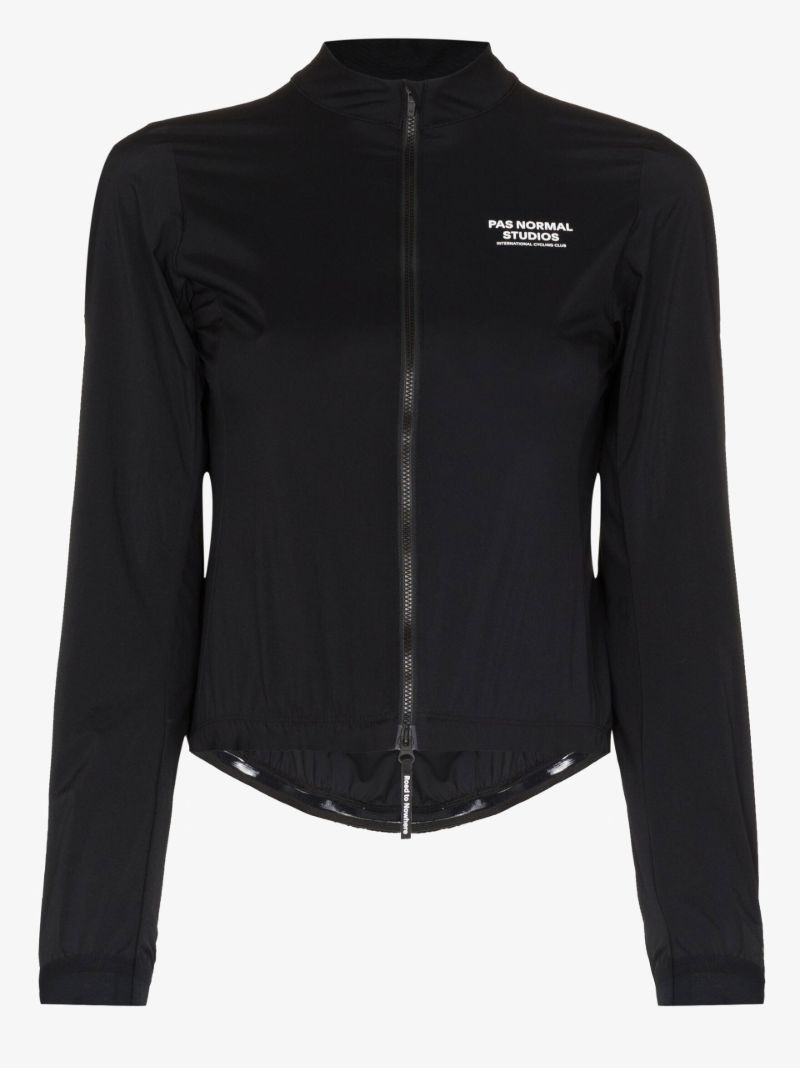 Black Mechanism Stow Away Cycling Jacket