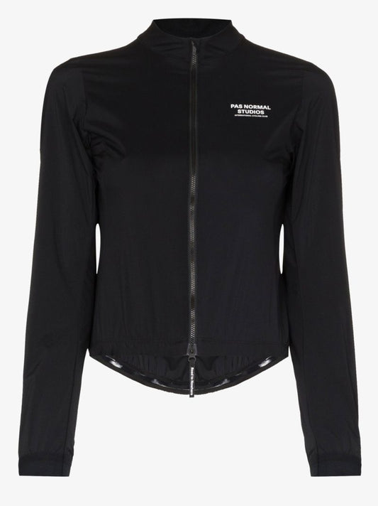 Black Mechanism Stow Away Cycling Jacket