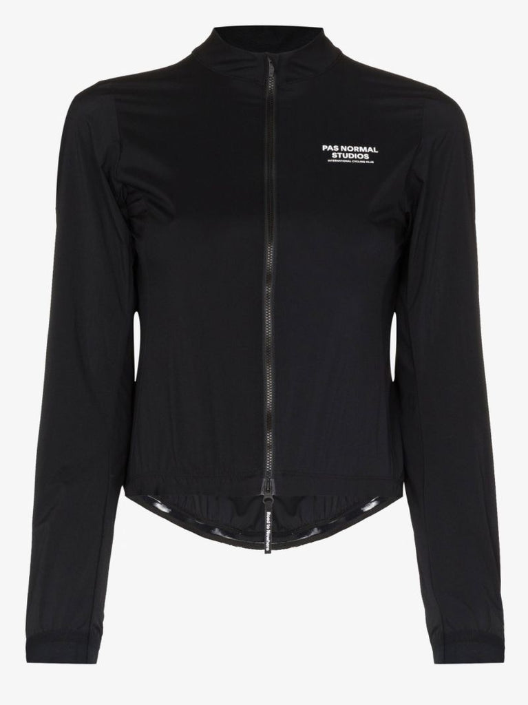 Black Mechanism Stow Away Cycling Jacket