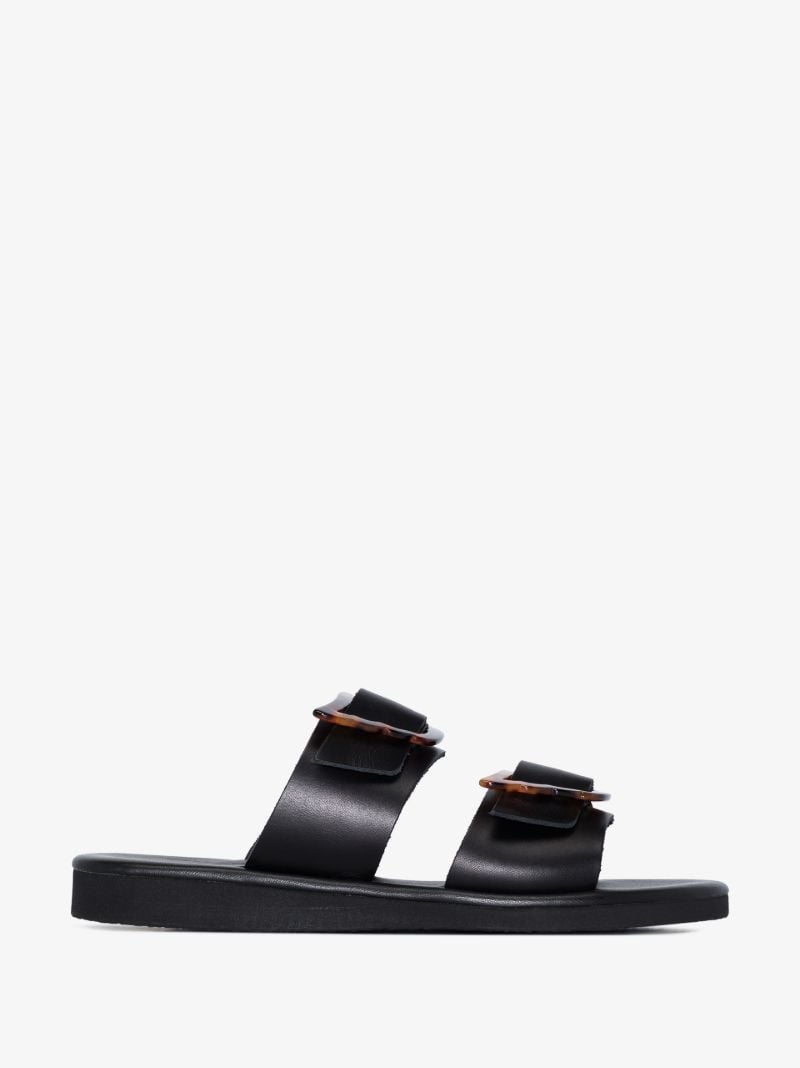 Black Iaso Leather Sandals