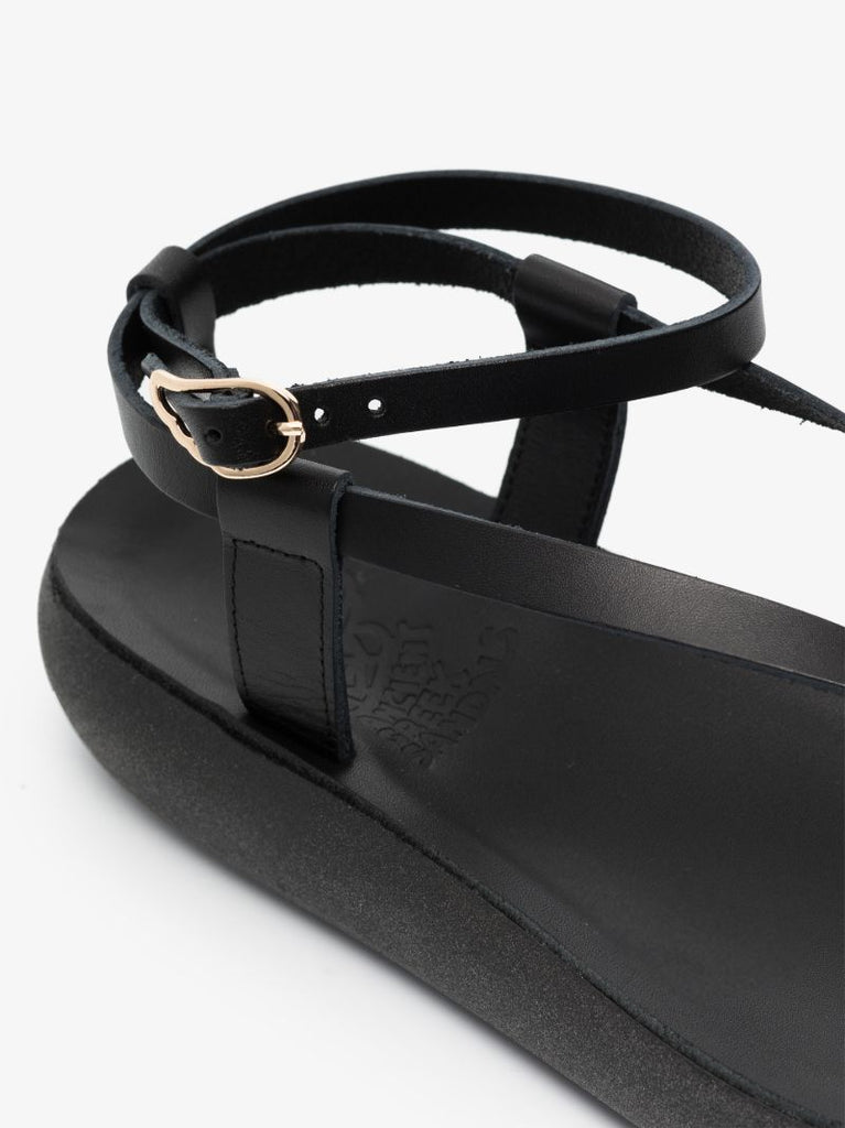 Black Salomi Leather Sandals