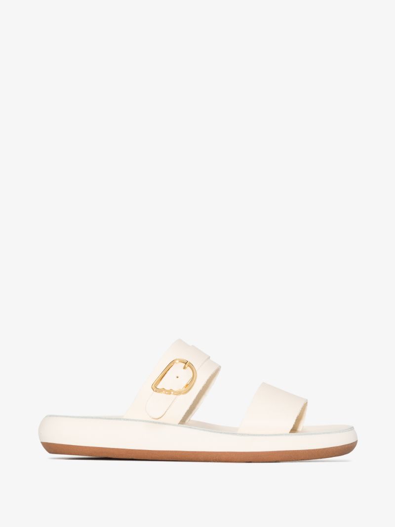 White Preveza Comfort Leather Sandals