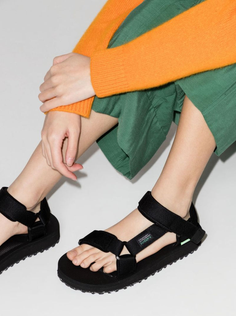 Black Depa-cab Canvas Sandals