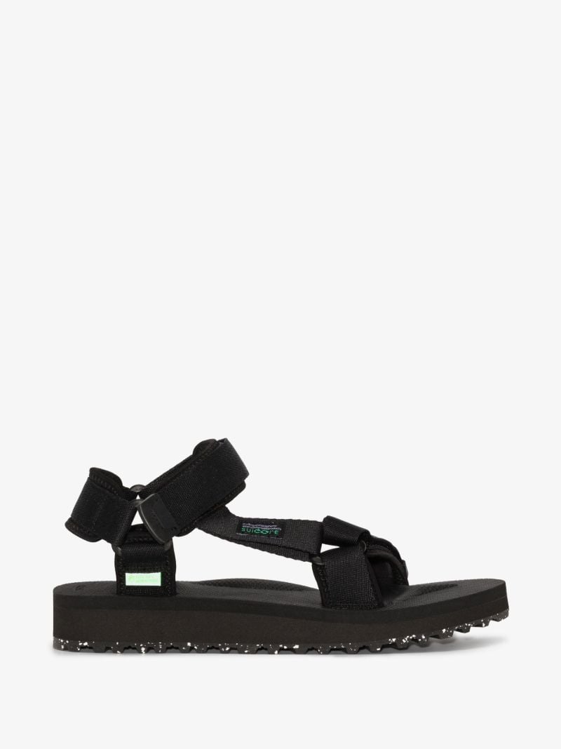 Black Depa-cab Canvas Sandals