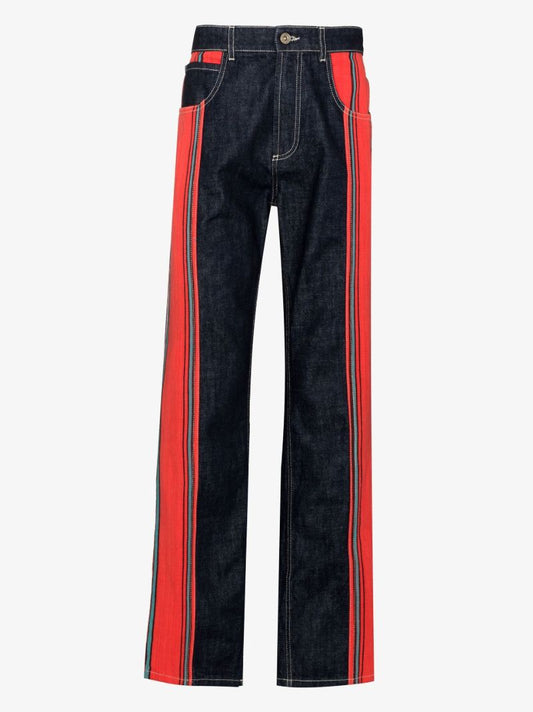 Cotonou Striped Straight Leg Jeans