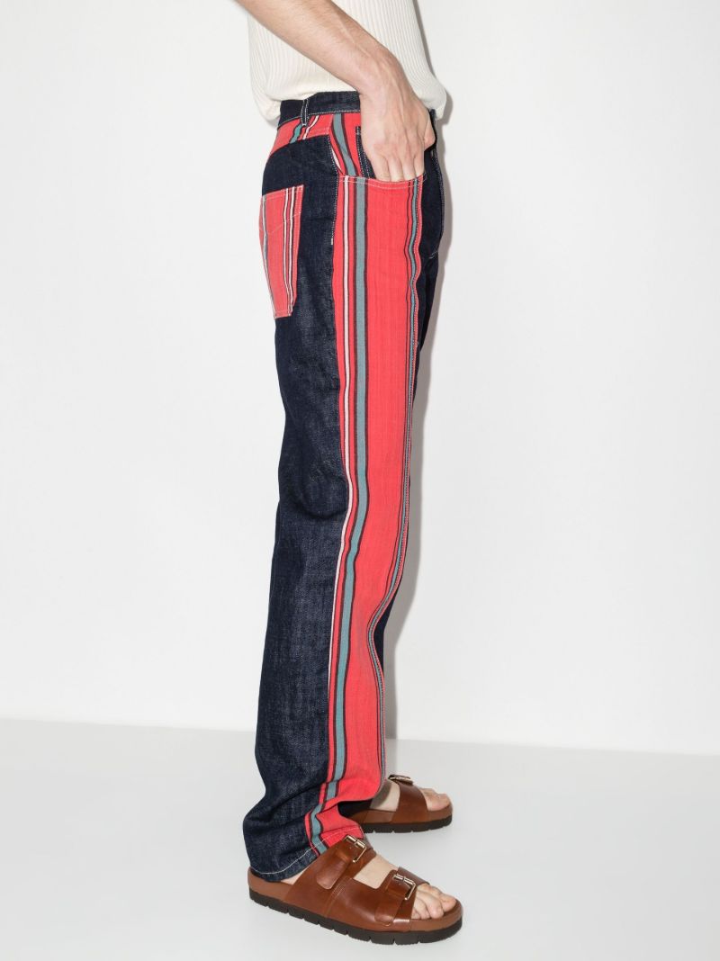 Cotonou Striped Straight Leg Jeans
