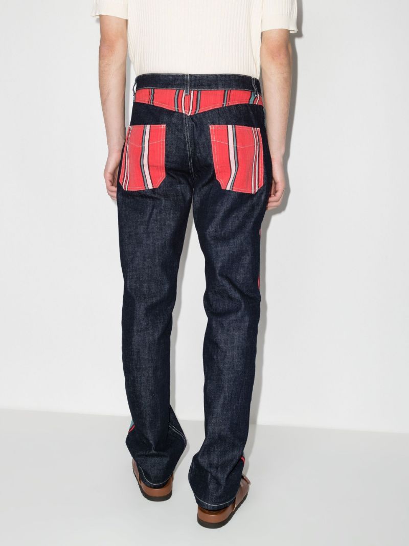 Cotonou Striped Straight Leg Jeans