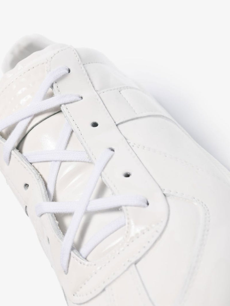 White Replica Low-top Patent Leather Sneakers