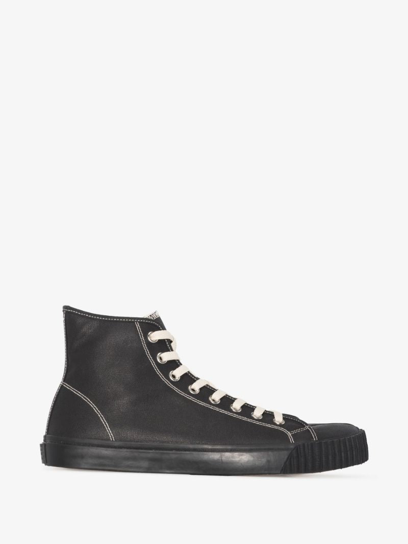 Black Tabi High Top Canvas Sneakers