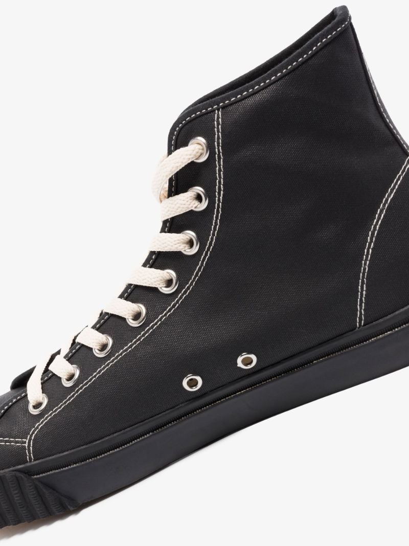 Black Tabi High Top Canvas Sneakers