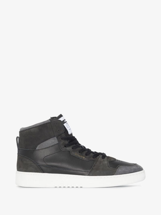 Black Dice High Top Leather Sneakers