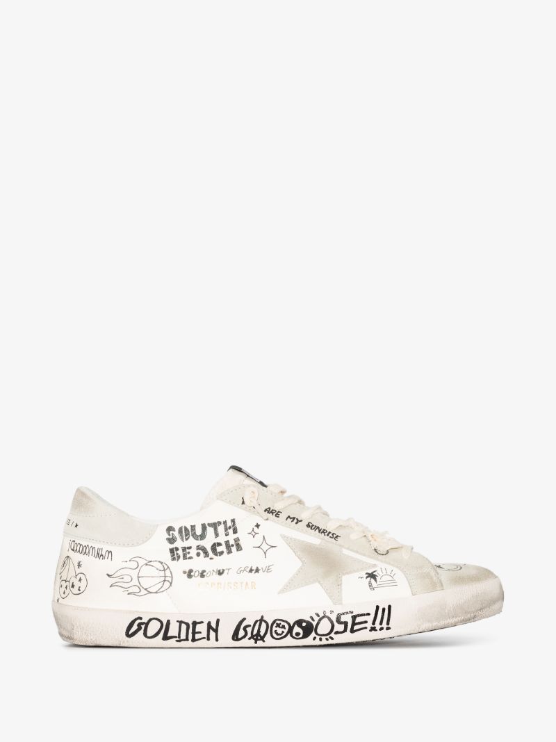White Super-star Leather Sneakers