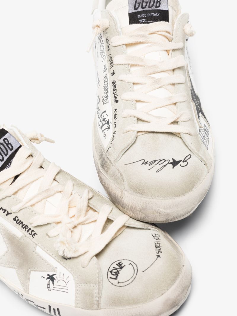 White Super-star Leather Sneakers