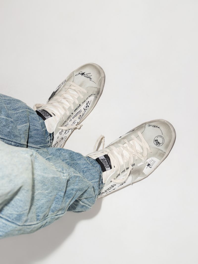 White Super-star Leather Sneakers