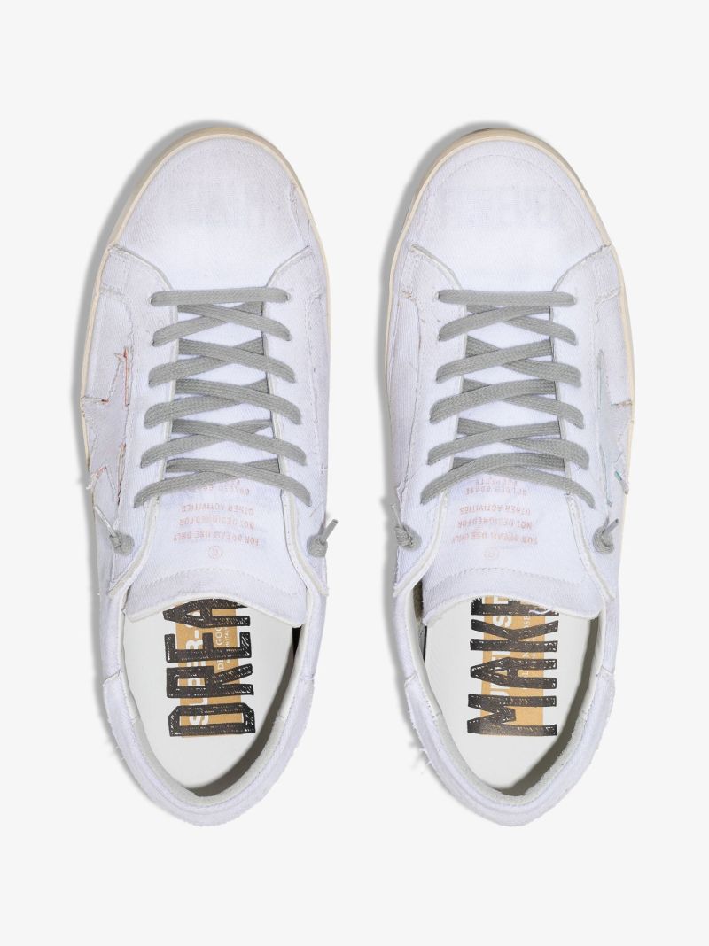 White Super-star Low Top Leather Sneakers