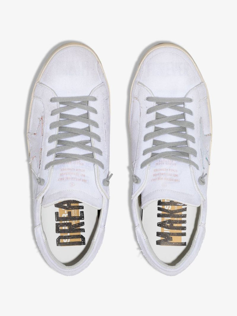 White Super-star Low Top Leather Sneakers