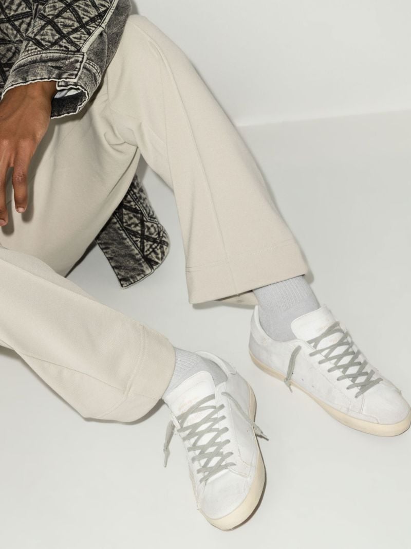 White Super-star Low Top Leather Sneakers