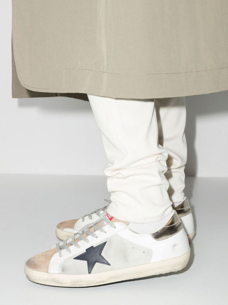 Grey Super-star Low Top Leather Sneakers