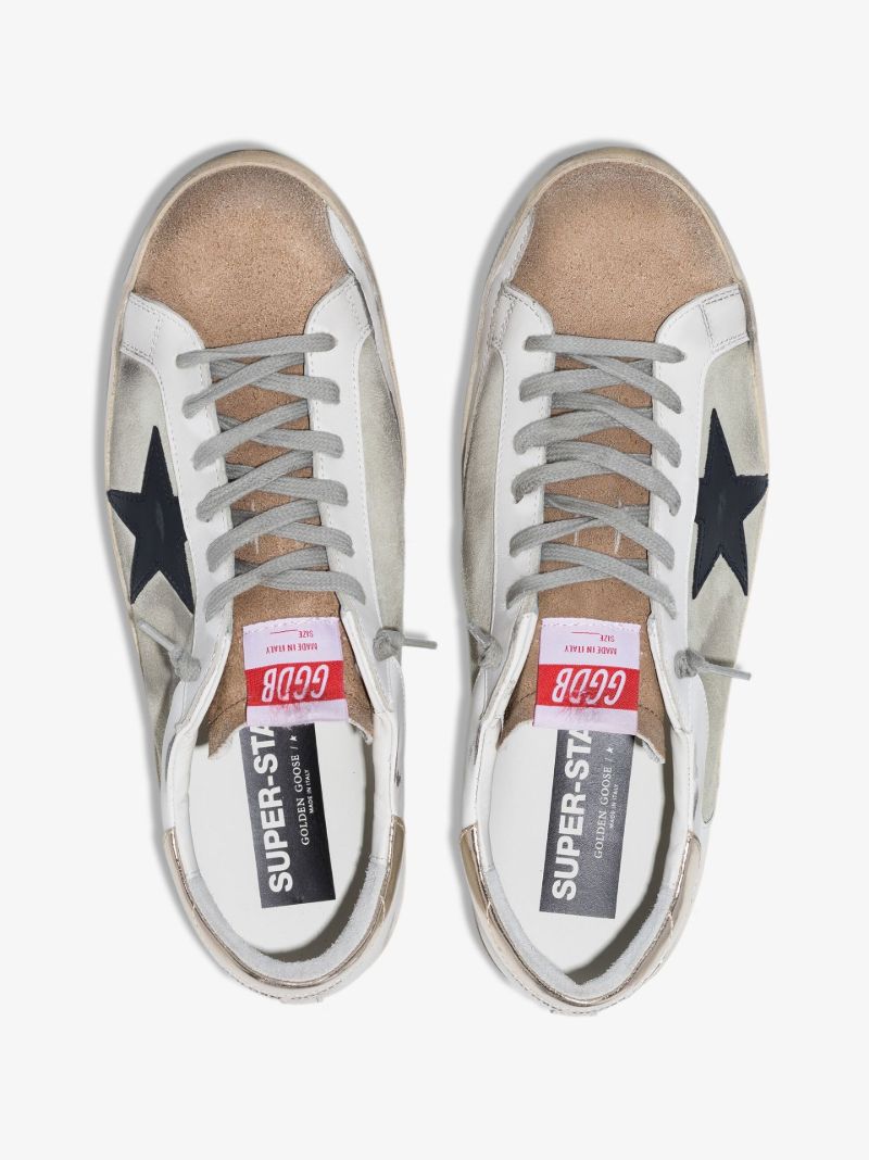 Grey Super-star Low Top Leather Sneakers