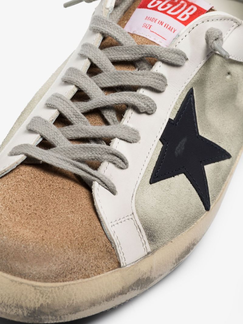 Grey Super-star Low Top Leather Sneakers