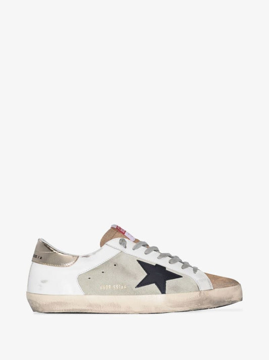 Grey Super-star Low Top Leather Sneakers