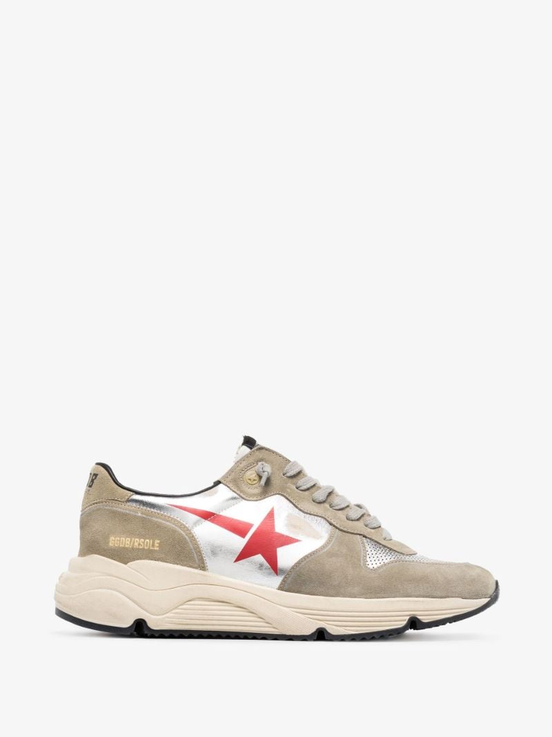 Neutral Running Sole Low Top Suede Sneakers