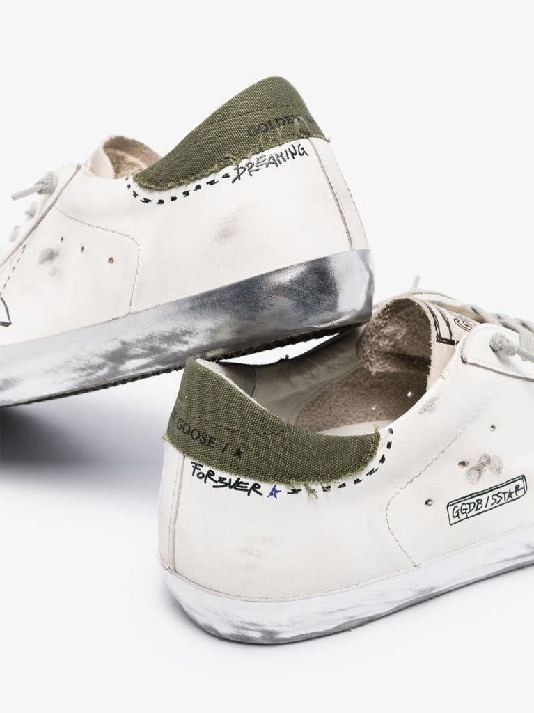 White Super-star Low Top Leather Sneakers