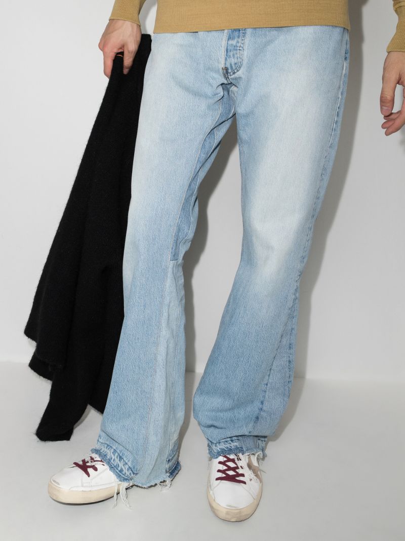 White Super-star Distressed Leather Sneakers