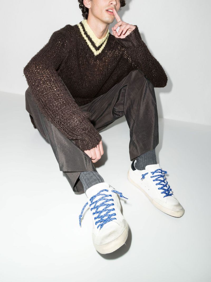 White Super-star Low Top Leather Sneakers