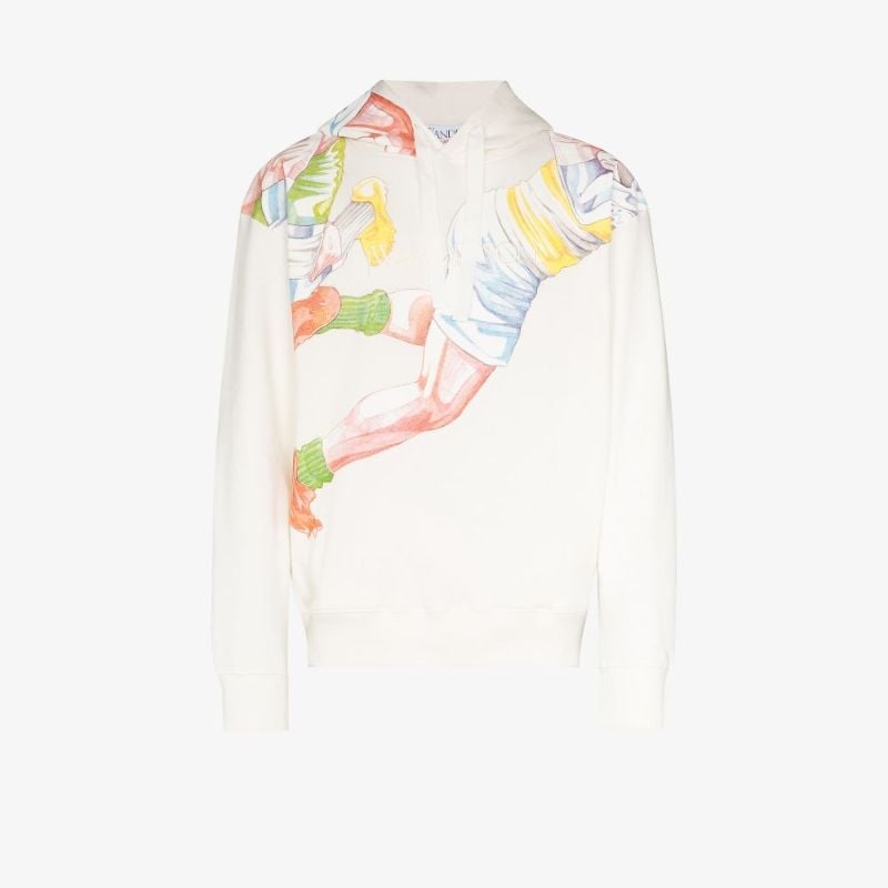 Rugby Print Cotton Hoodie