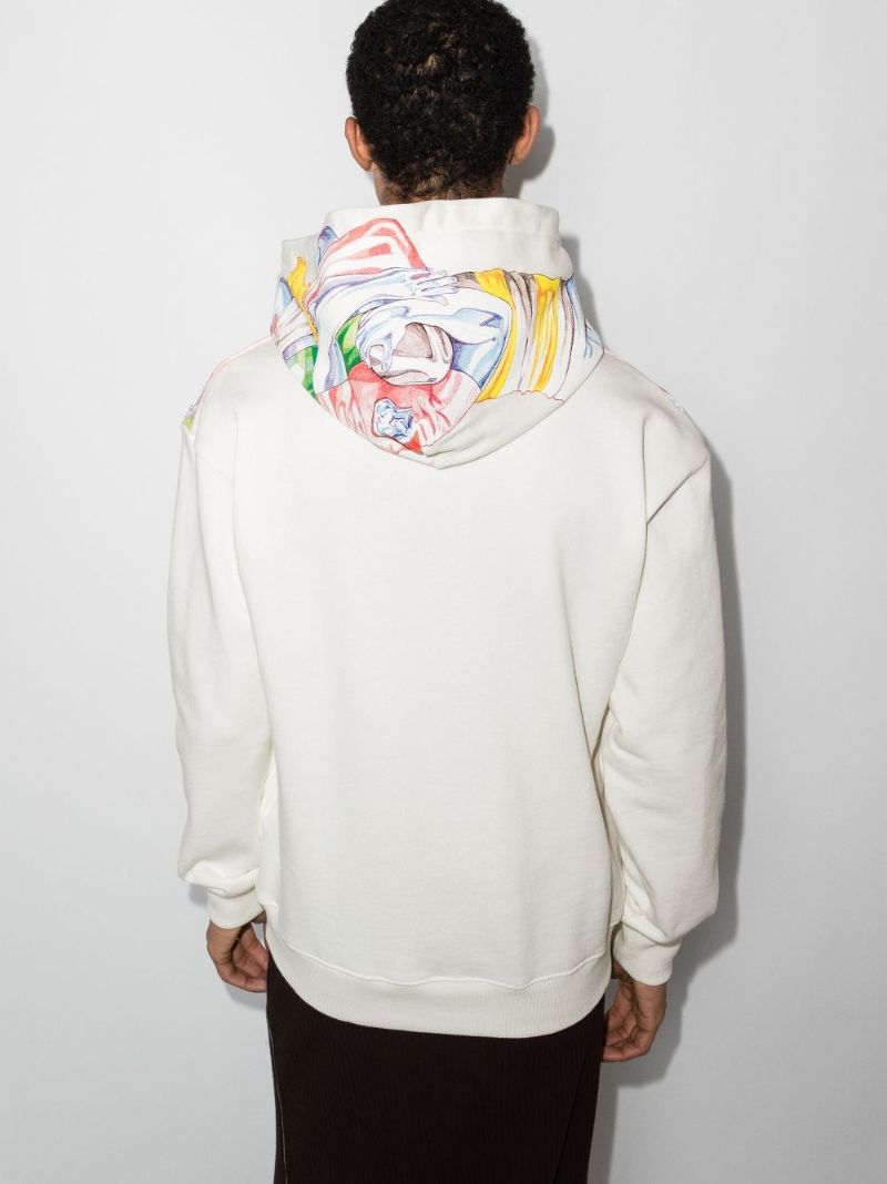 Rugby Print Cotton Hoodie
