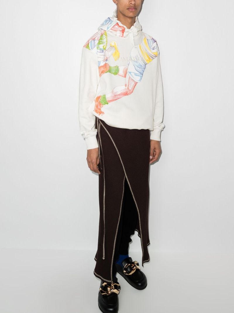 Rugby Print Cotton Hoodie