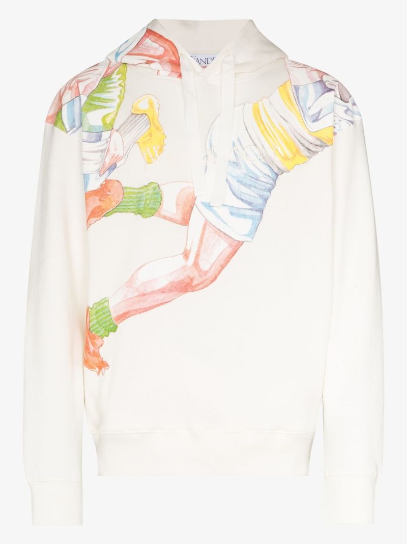 Rugby Print Cotton Hoodie