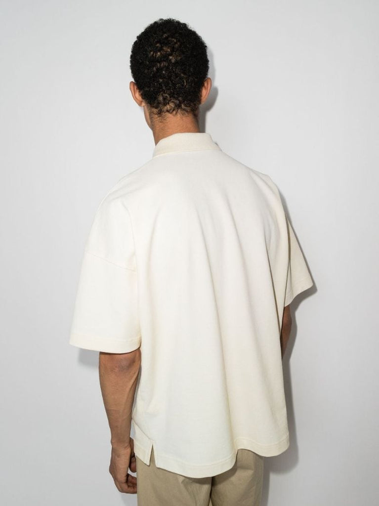 Rugby Face Print Cotton Polo Shirt