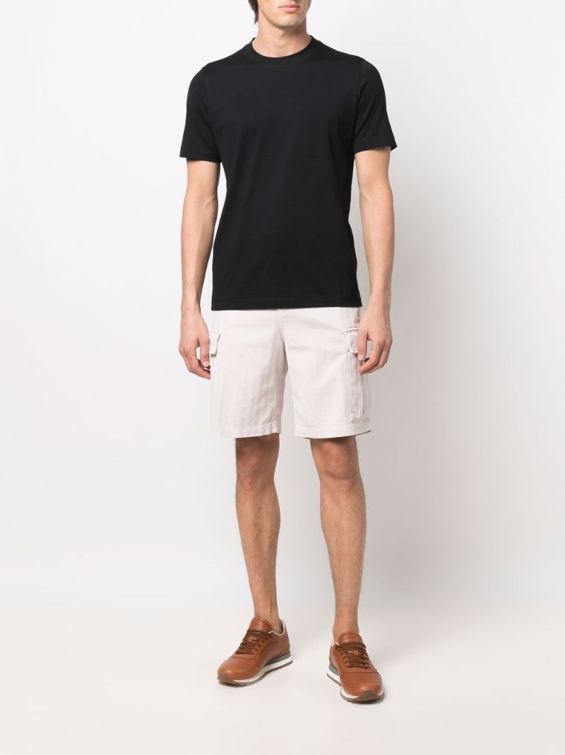Black Crew Neck Cotton T-shirt