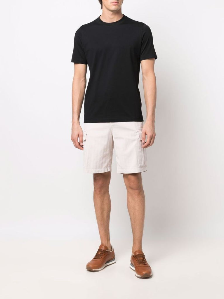 Black Crew Neck Cotton T-shirt