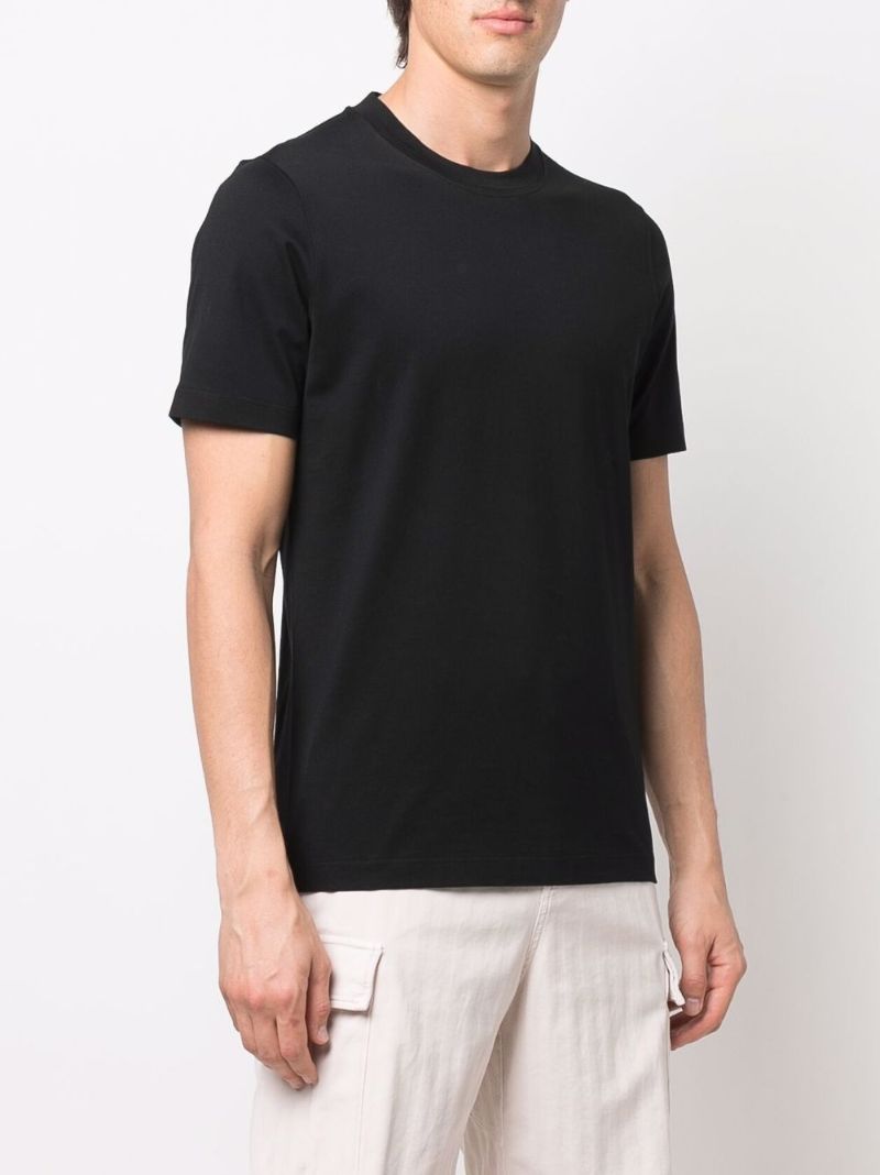 Black Crew Neck Cotton T-shirt