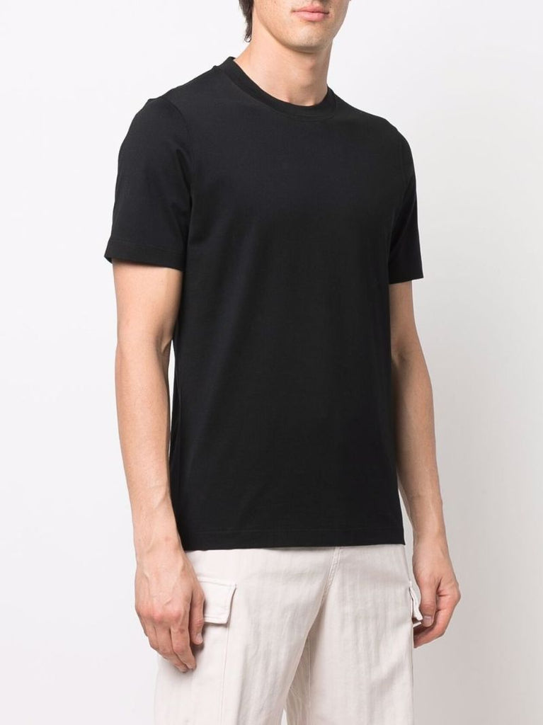 Black Crew Neck Cotton T-shirt