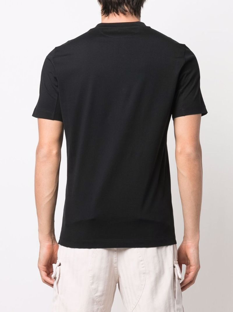 Black Crew Neck Cotton T-shirt