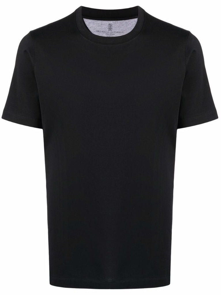 Black Crew Neck Cotton T-shirt