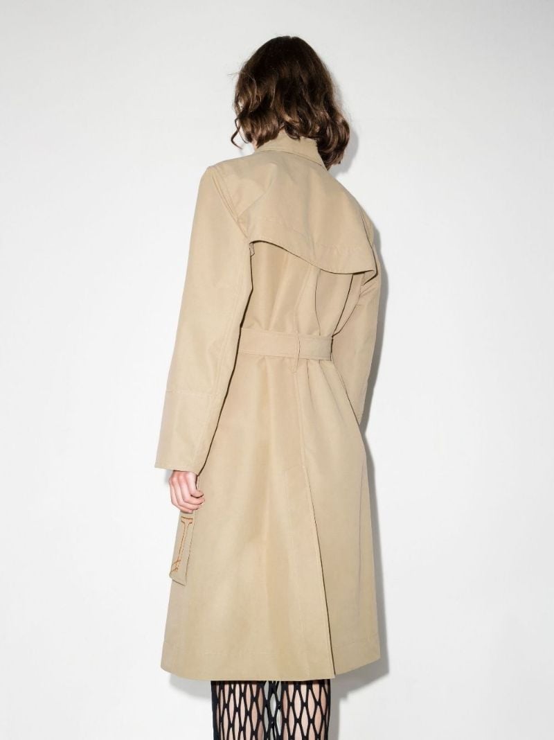 Logo Print Belted Trench Coat